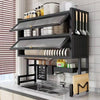 Drain Rack, Bowl Rack, Kitchen Sink Top Shelf, Double-Layer Sink Countertop Dust-Proof Bowl Cabinet Storage Rack