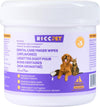 HICC PET Teeth Cleaning Finger Wipes for Dogs & Cats, Unscented | Vet-recommended wipes remove bad breath, plaque and tartar for fresher breath without a toothbrush or toothpaste.