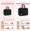 HOTOR Travel Toiletry Bag - Toiletry Bag w/Hanging Hook for Women & Men, Makeup Bag/Big Comparment, Waterproof for Travel Accessories, Travel Essentials, Small, Black