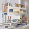 Drain Rack, Bowl Rack, Kitchen Sink Top Shelf, Double-Layer Sink Countertop Dust-Proof Bowl Cabinet Storage Rack