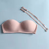 Japanese and Korean Style Sexy Simple Girls Underwear 3D Invisible Underwear Rimless Strapless Strapless Push-up Bra