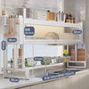 Drain Rack, Bowl Rack, Kitchen Sink Top Shelf, Double-Layer Sink Countertop Dust-Proof Bowl Cabinet Storage Rack