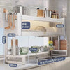 Drain Rack, Bowl Rack, Kitchen Sink Top Shelf, Double-Layer Sink Countertop Dust-Proof Bowl Cabinet Storage Rack