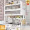 Drain Rack, Bowl Rack, Kitchen Sink Top Shelf, Double-Layer Sink Countertop Dust-Proof Bowl Cabinet Storage Rack