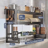 Drain Rack, Bowl Rack, Kitchen Sink Top Shelf, Double-Layer Sink Countertop Dust-Proof Bowl Cabinet Storage Rack