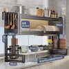 Drain Rack, Bowl Rack, Kitchen Sink Top Shelf, Double-Layer Sink Countertop Dust-Proof Bowl Cabinet Storage Rack