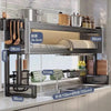 Drain Rack, Bowl Rack, Kitchen Sink Top Shelf, Double-Layer Sink Countertop Dust-Proof Bowl Cabinet Storage Rack